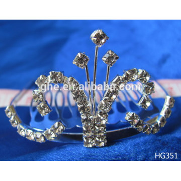 Big pageant tiara crown big pageant new design wholesale queen tiara silver plated crown tiara